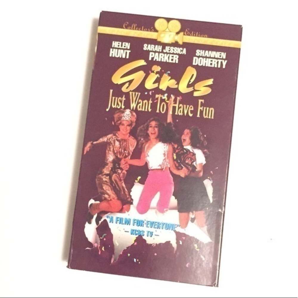 Vintage GIRLS JUST WANT TO HAVE FUN Gold Series Edition VHS Sarah Jessica Parker